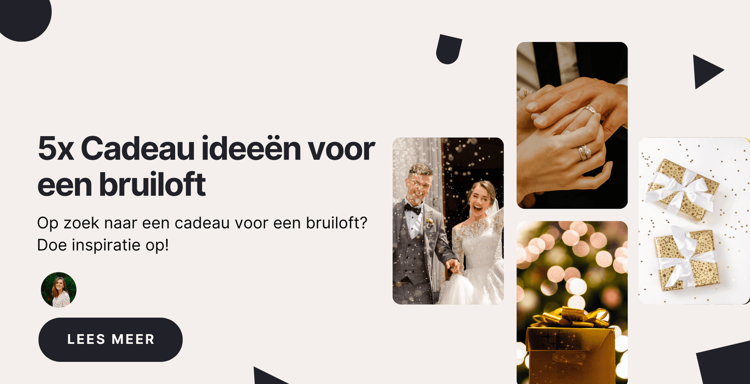 5x Cadeau ideeën voor een bruiloft