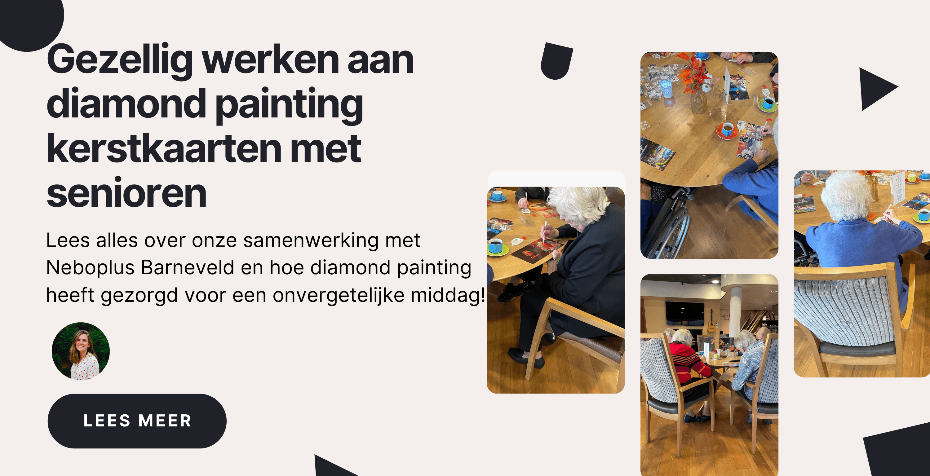 Diamond painting kerstkaarten maken met de inwoners Neboplus Barneveld