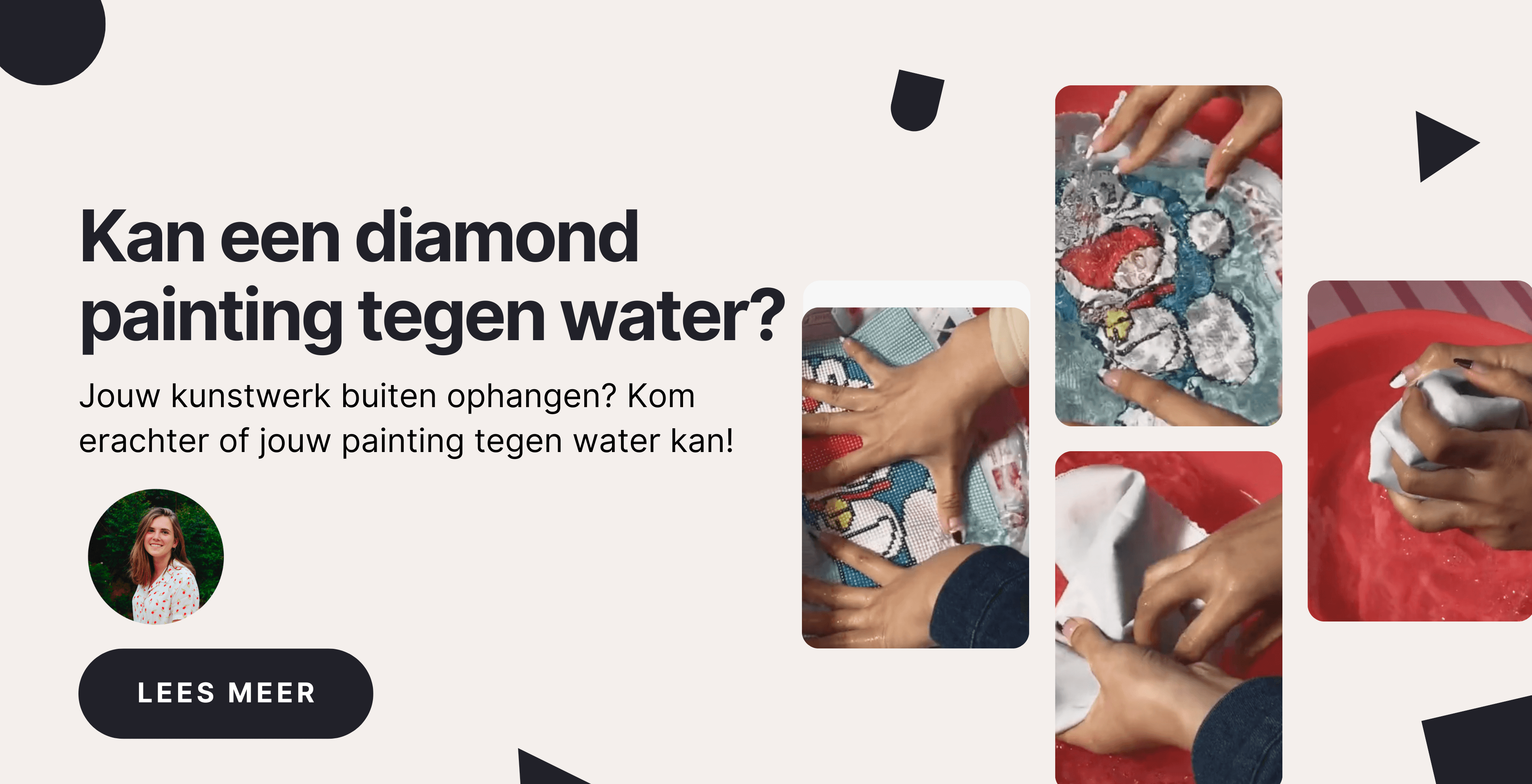 Kan een diamond painting tegen water?