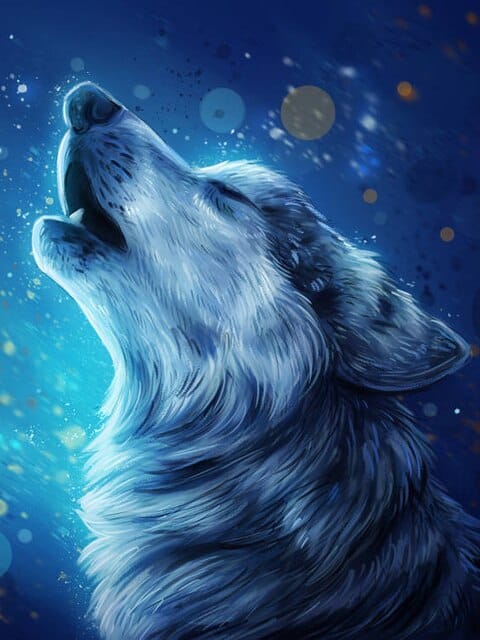 Diamond Painting Mooie Wolf Brullen - SEOS Shop ®