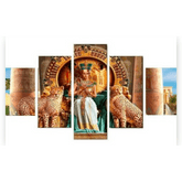 Diamond Painting Cleopatra met luipaarden 5 luik - SEOS Shop ®