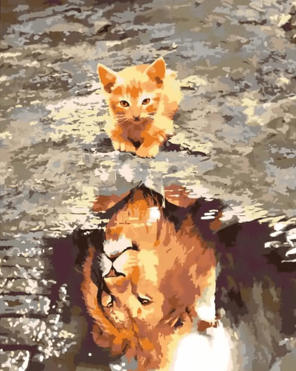 Diamond Painting - Een kitten of een leeuw - SEOS®