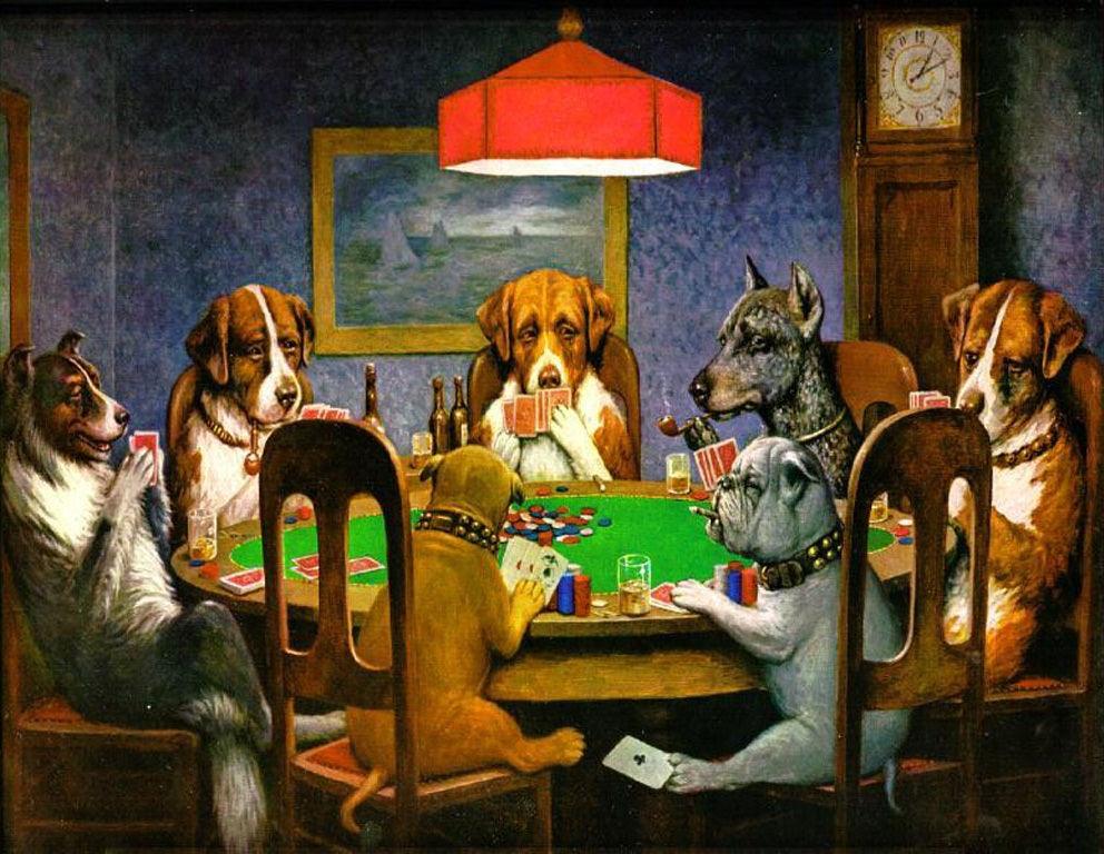 Diamond Painting - Een vriend in nood - Honden die poker spelen