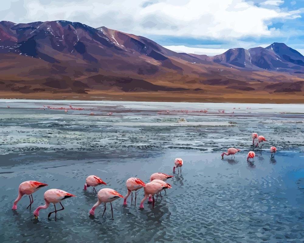 Diamond Painting - Flamingos in Bolivien - SEOS Shop ®