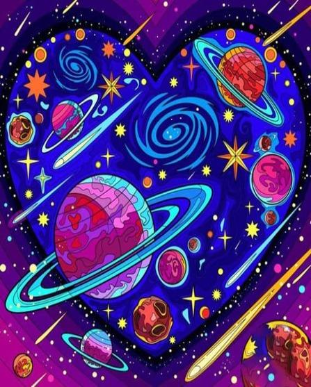 Diamond Painting Galaxy Hart - SEOS Shop ®