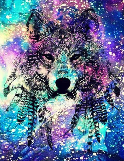 Diamond Painting Galaxy Wolf - SEOS Shop ®