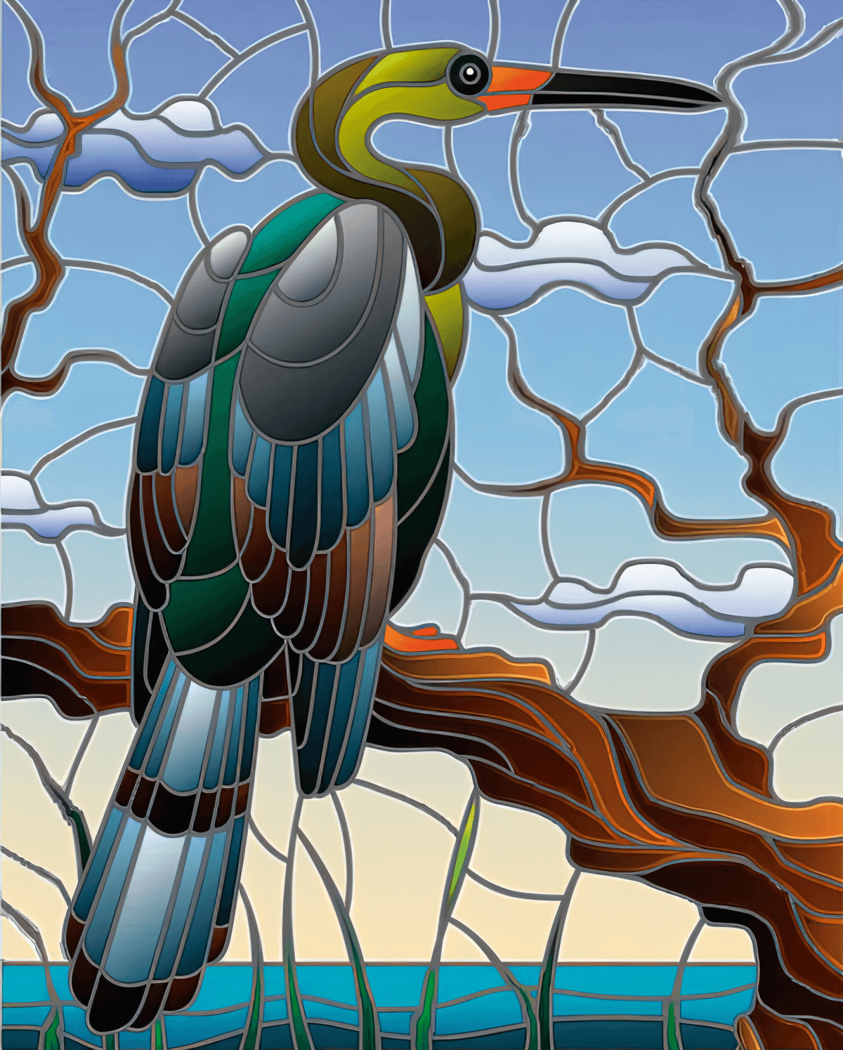 Diamond Painting - Grijze Reiger - SEOS®