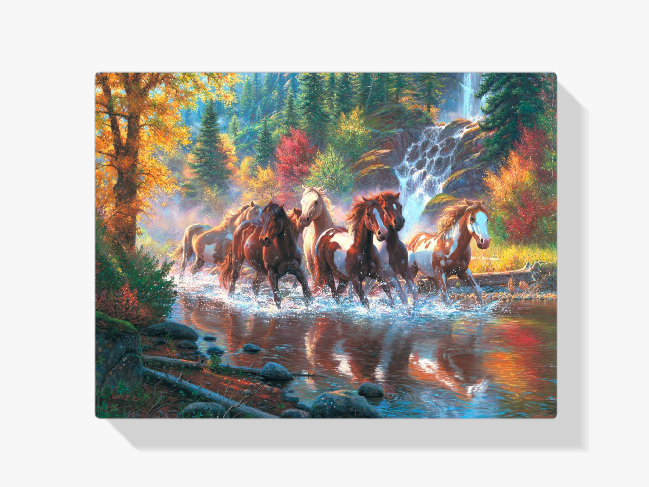 Diamond Painting Groep paarden in het water - SEOS Shop ®