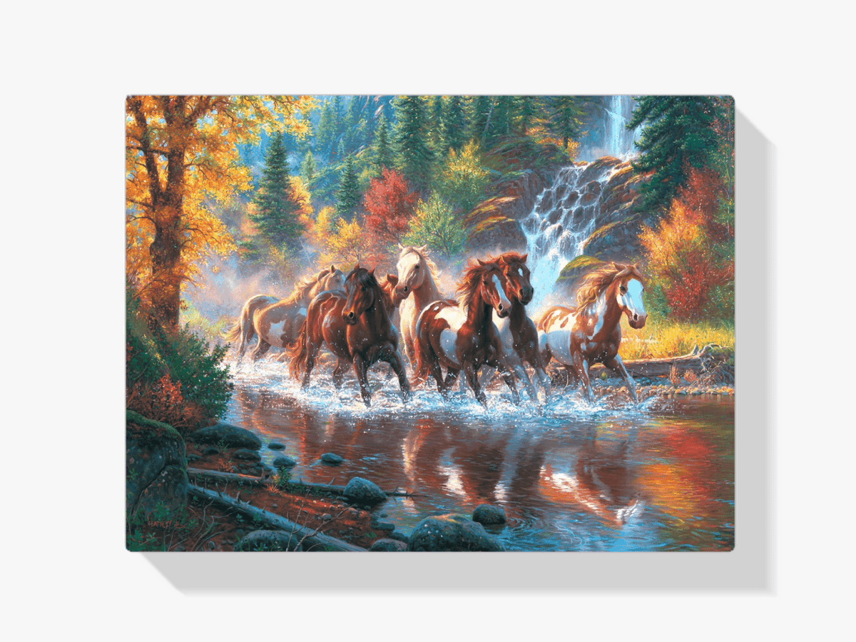 Diamond Painting Groep paarden in het water - SEOS Shop ®