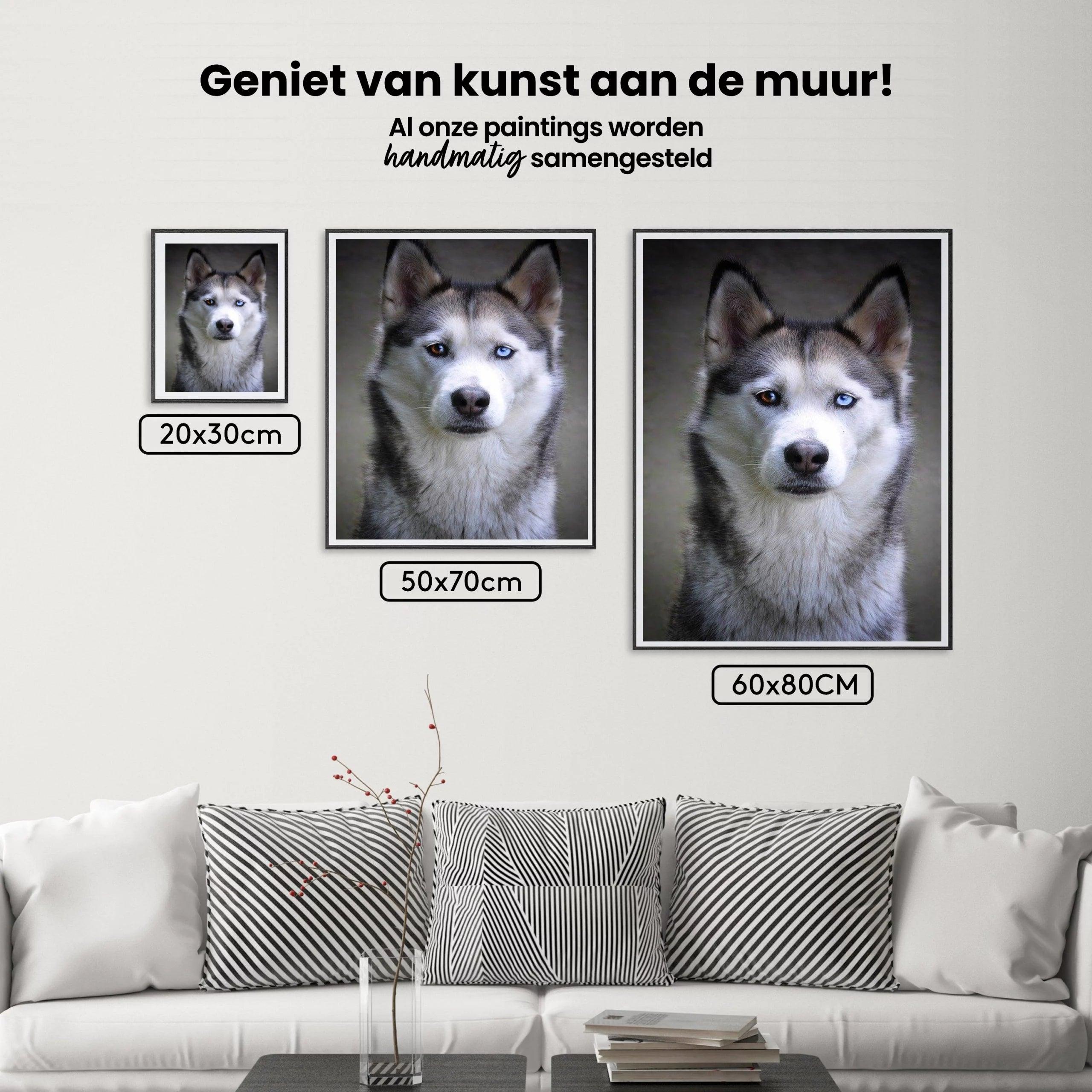 Diamond Painting Husky met puppy ogen - SEOS Shop ®