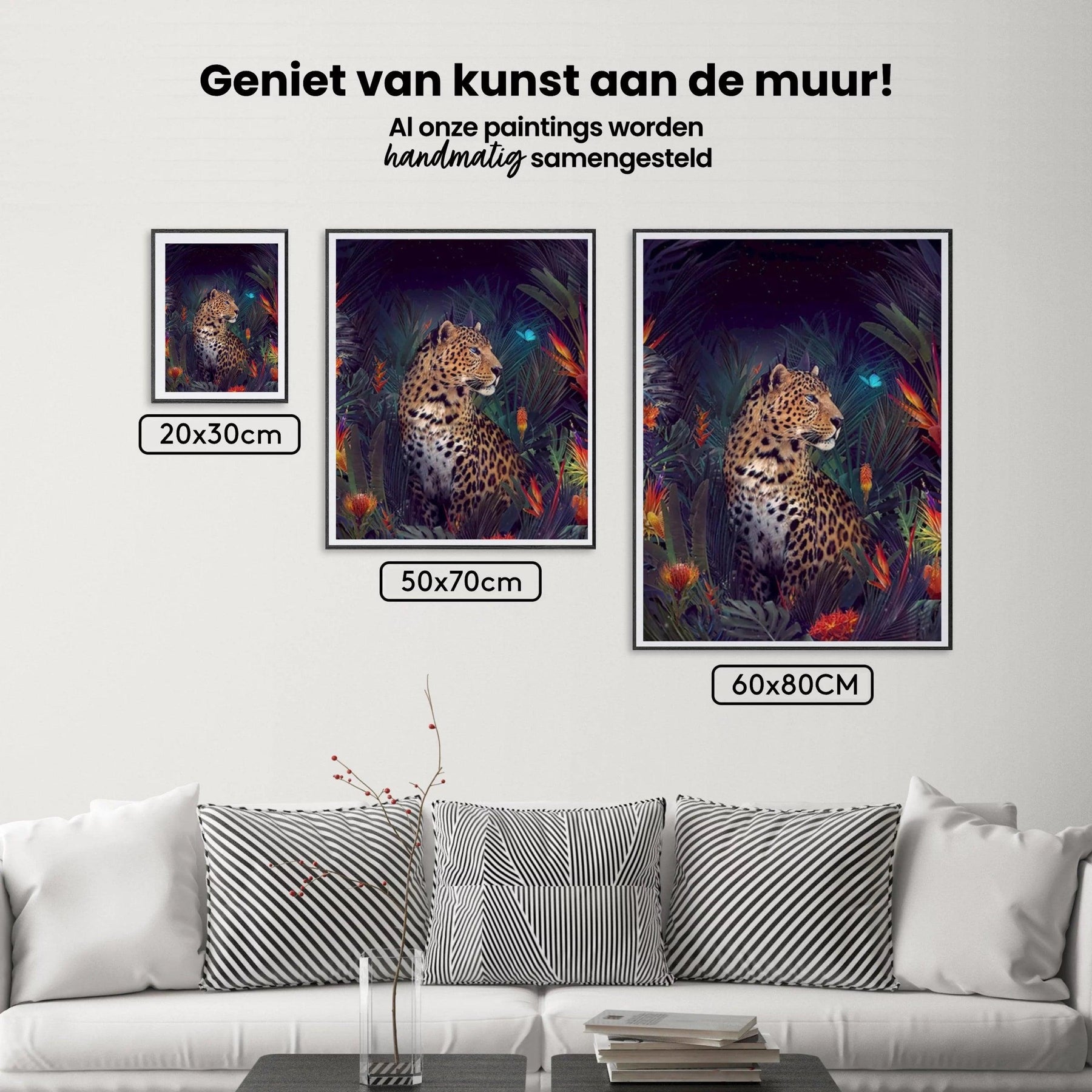 Diamond Painting Jachtluipaard met vlinder - SEOS Shop ®