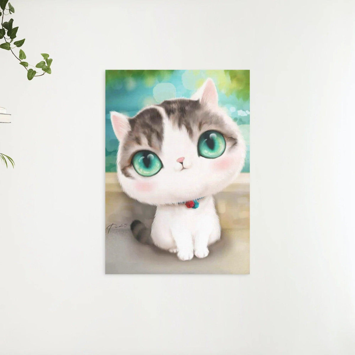 Diamond Painting Kitten met grote turquoise ogen - SEOS Shop ®