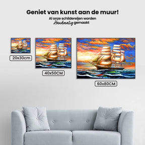 Diamond Painting Kleurrijke zeilboot - SEOS Shop ®