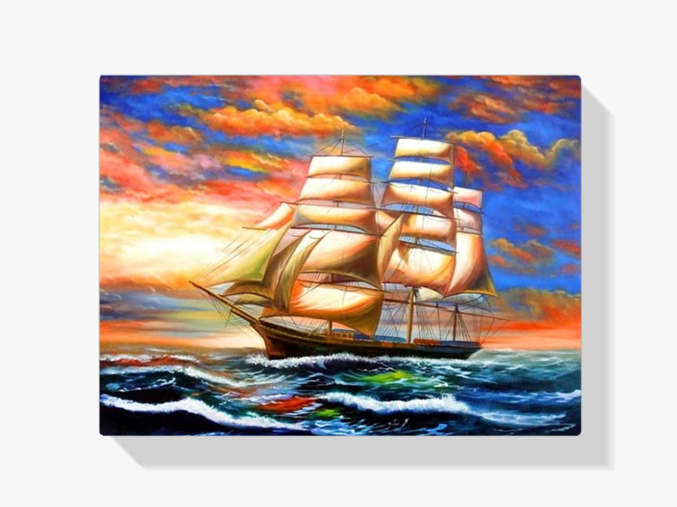 Diamond Painting Kleurrijke zeilboot - SEOS Shop ®