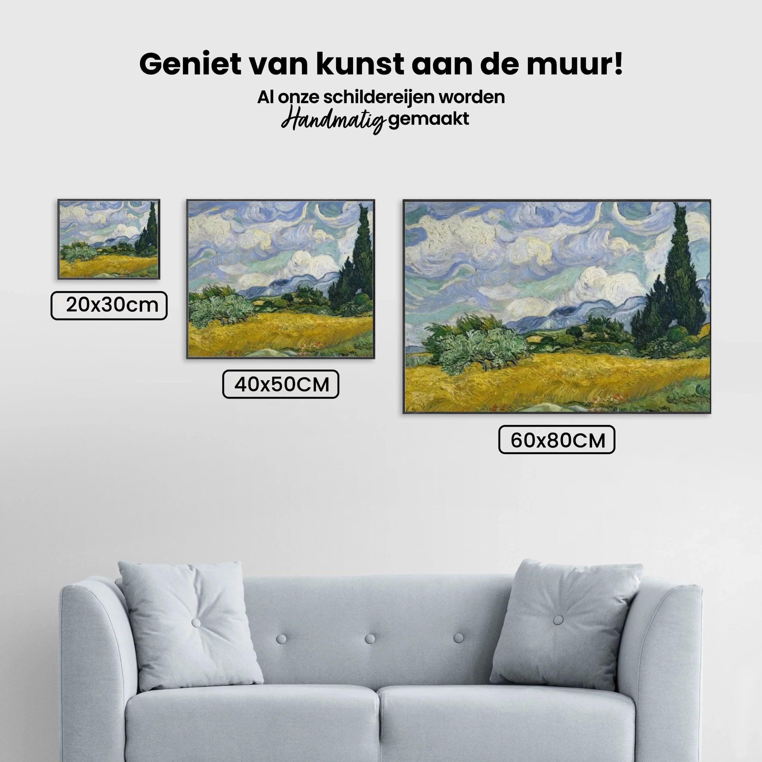 Diamond Painting Korenveld met cipressen - SEOS Shop ®