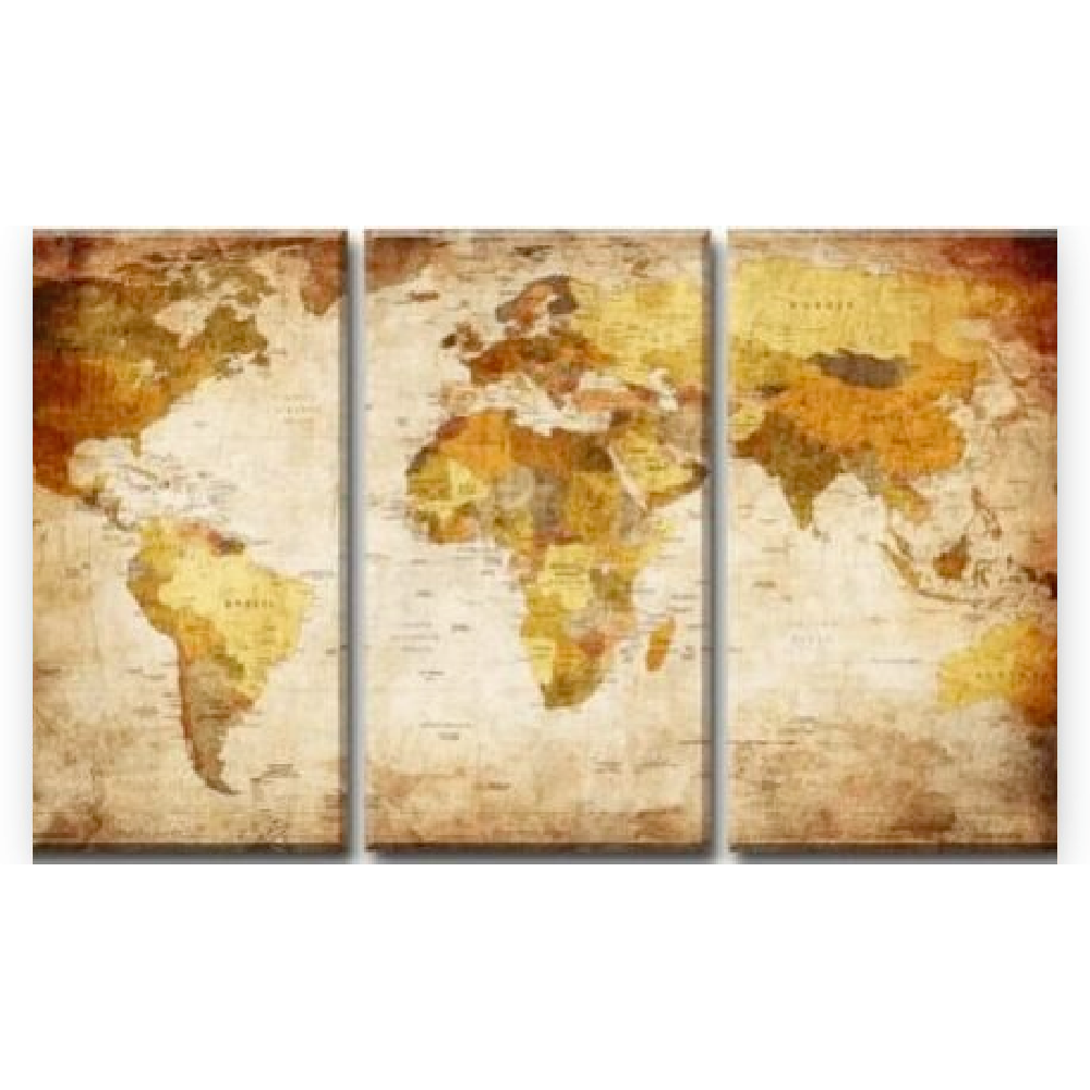 Diamond Painting Map van de wereld 3 luik - SEOS Shop ®