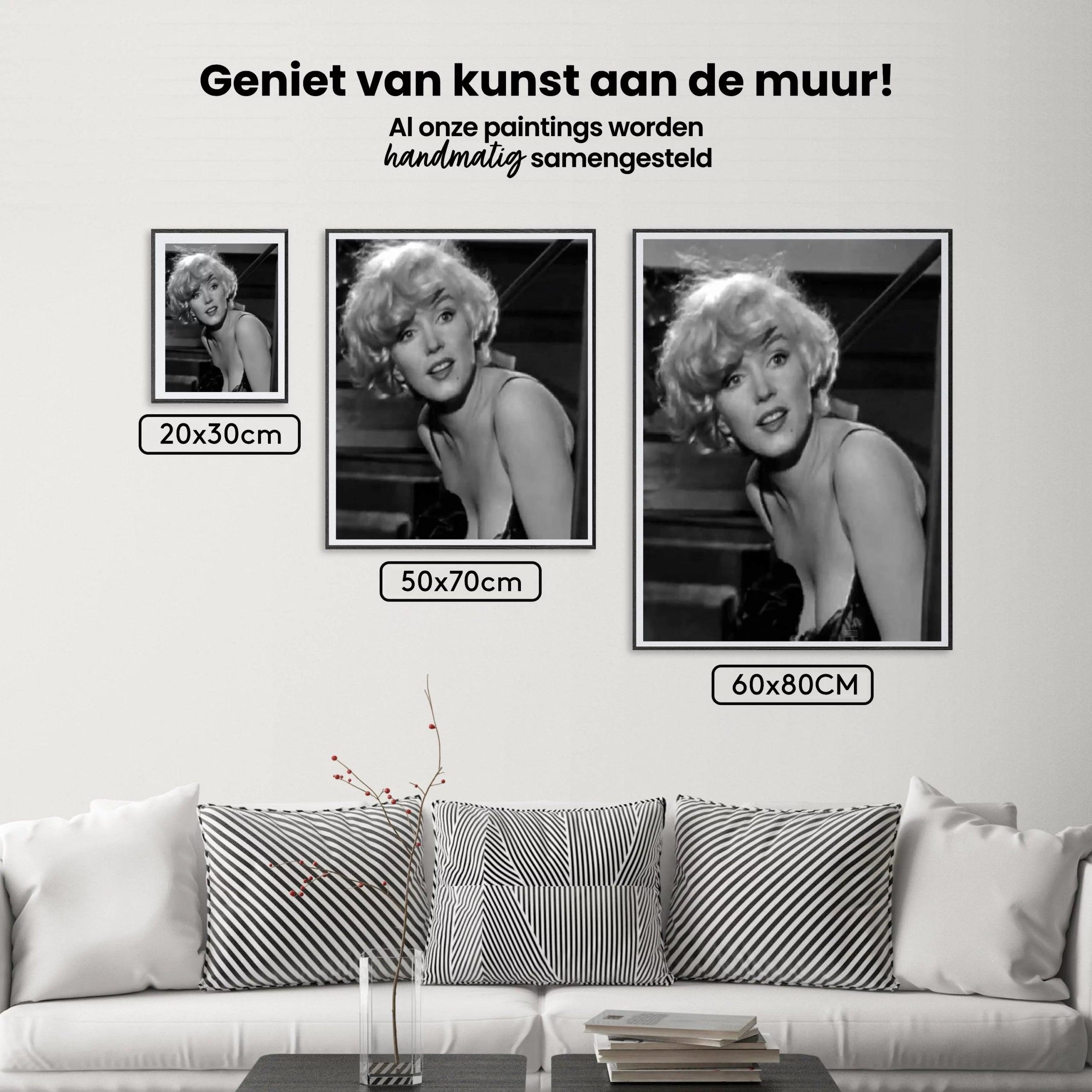 Diamond Painting Marilyn Monroe portret zwart wit - SEOS Shop ®