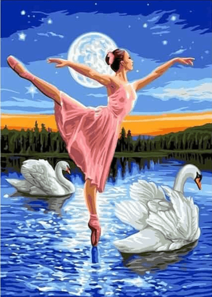 Diamond Painting Meisje danst op het water - SEOS Shop ®