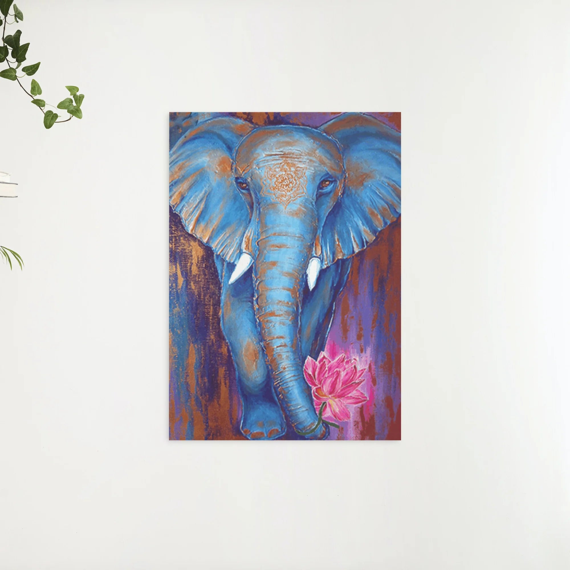 Diamond Painting Olifant met een Roze Lotus - SEOS Shop ®