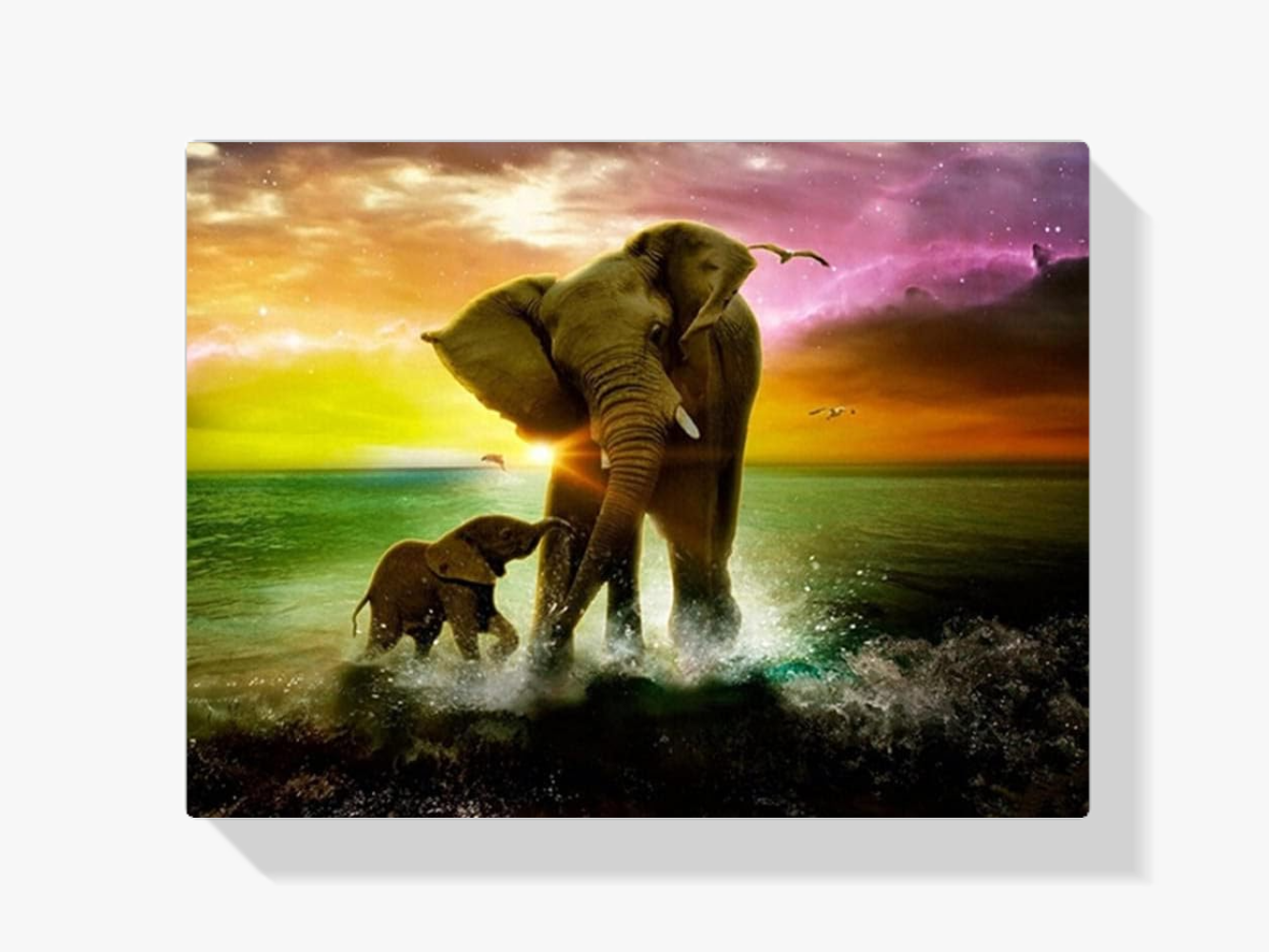 Diamond Painting Olifant met kalfje - SEOS Shop®