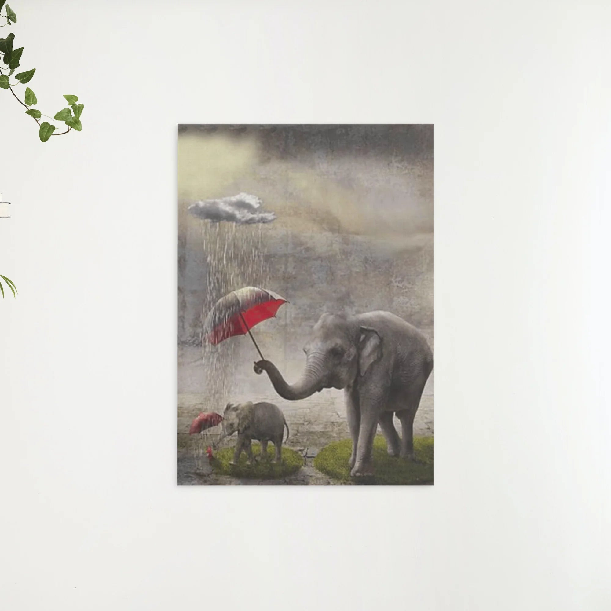 Diamond Painting Olifant met rode Paraplu - SEOS Shop ®