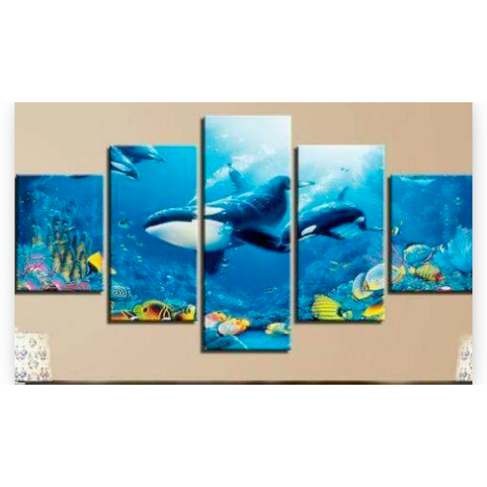 Diamond Painting Orka's in de zee 5 luik - SEOS Shop ®