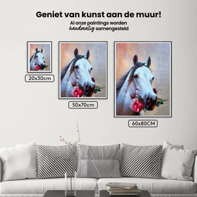 Diamond Painting Paard met roos - SEOS Shop ®