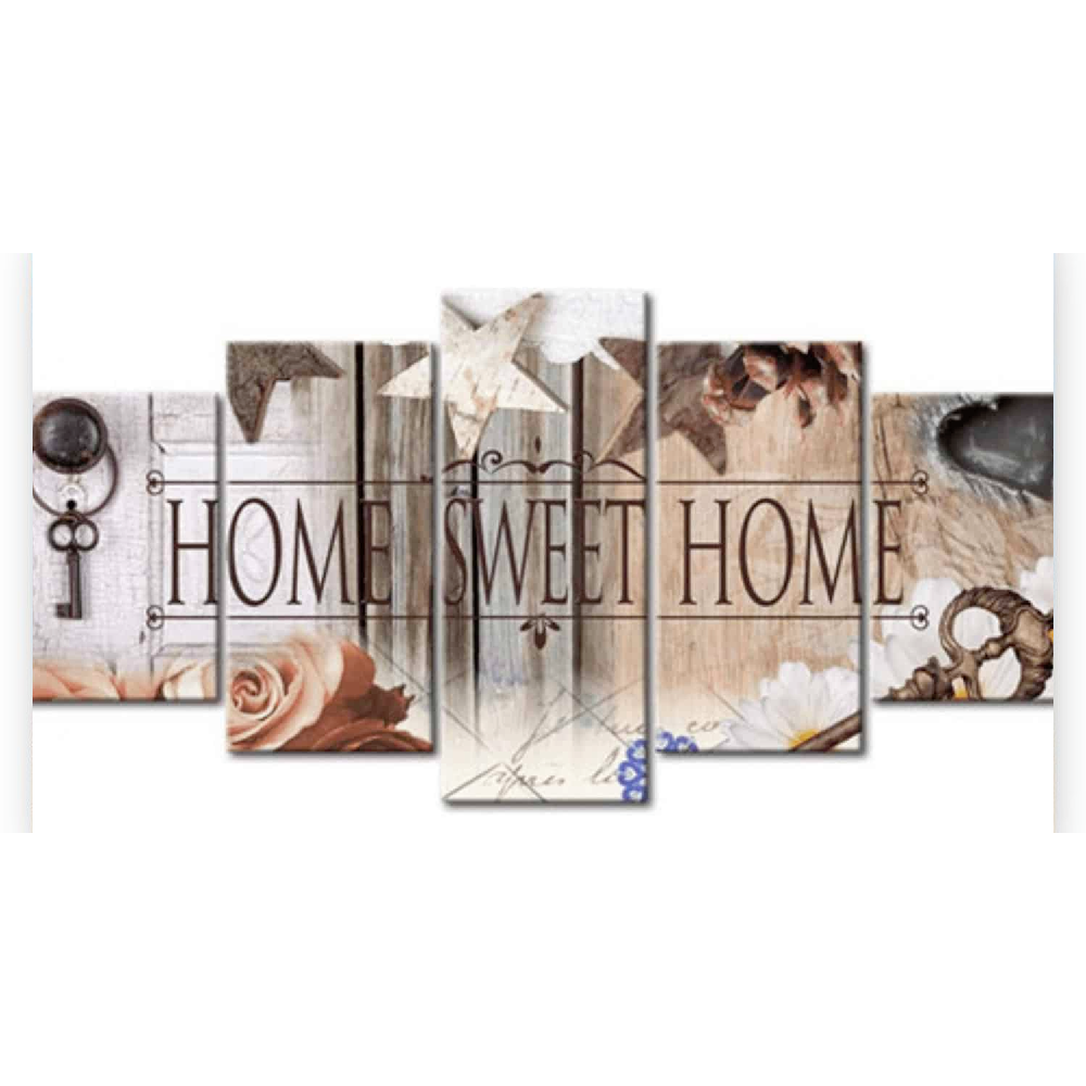 Diamond Painting Pakket Home Sweet Home Hout Look 5 luik - SEOS Shop®