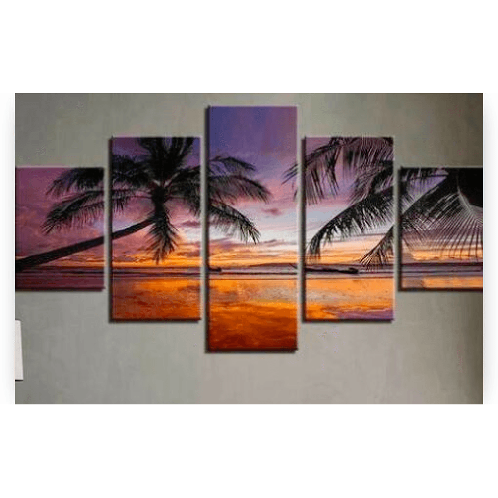 Diamond Painting Palmbomen op het strand 5 luik - SEOS Shop ®