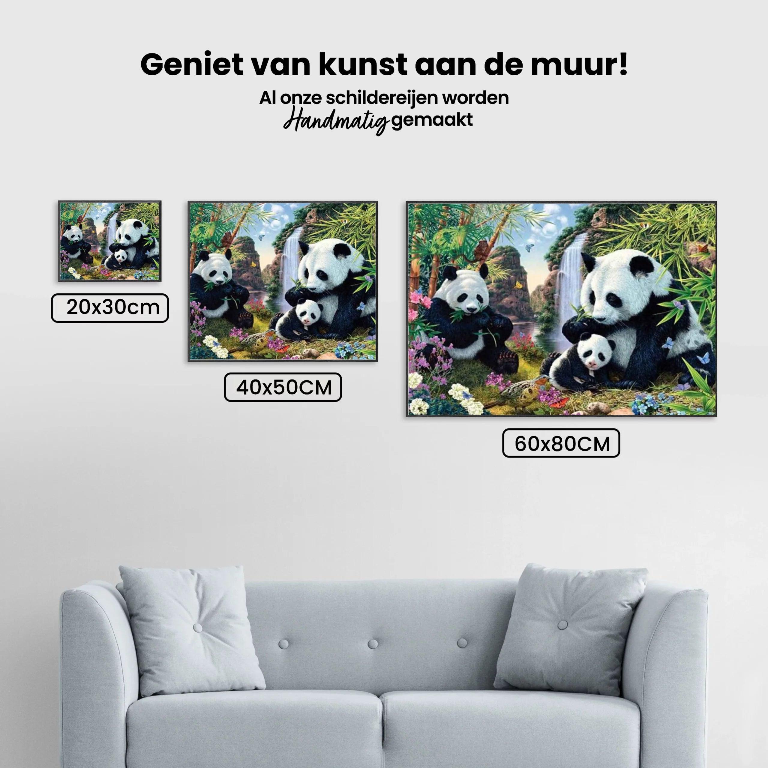 Diamond Painting Panda's eten bamboe - SEOS Shop ®