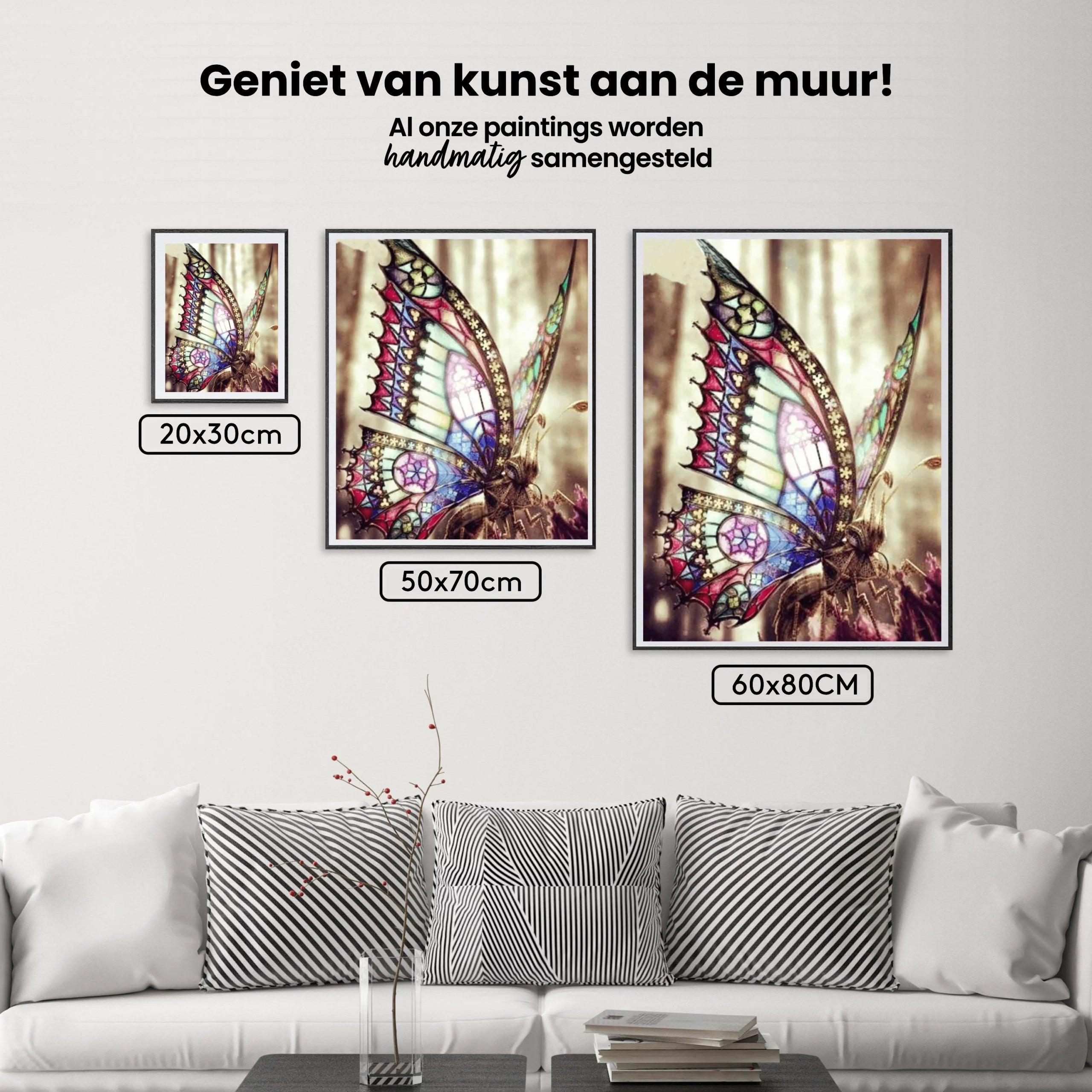 Diamond Painting Prachtige vlinder in de zon - SEOS Shop ®