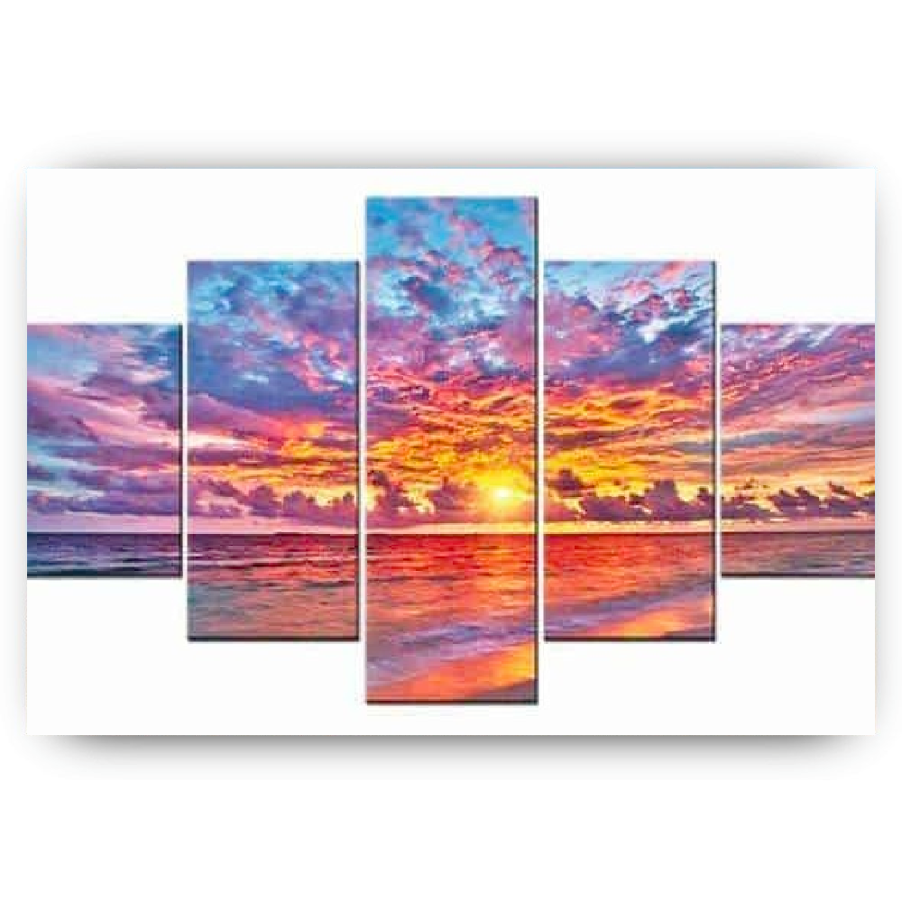 Diamond Painting Schitterende zonsondergang 5 luik - SEOS Shop ®