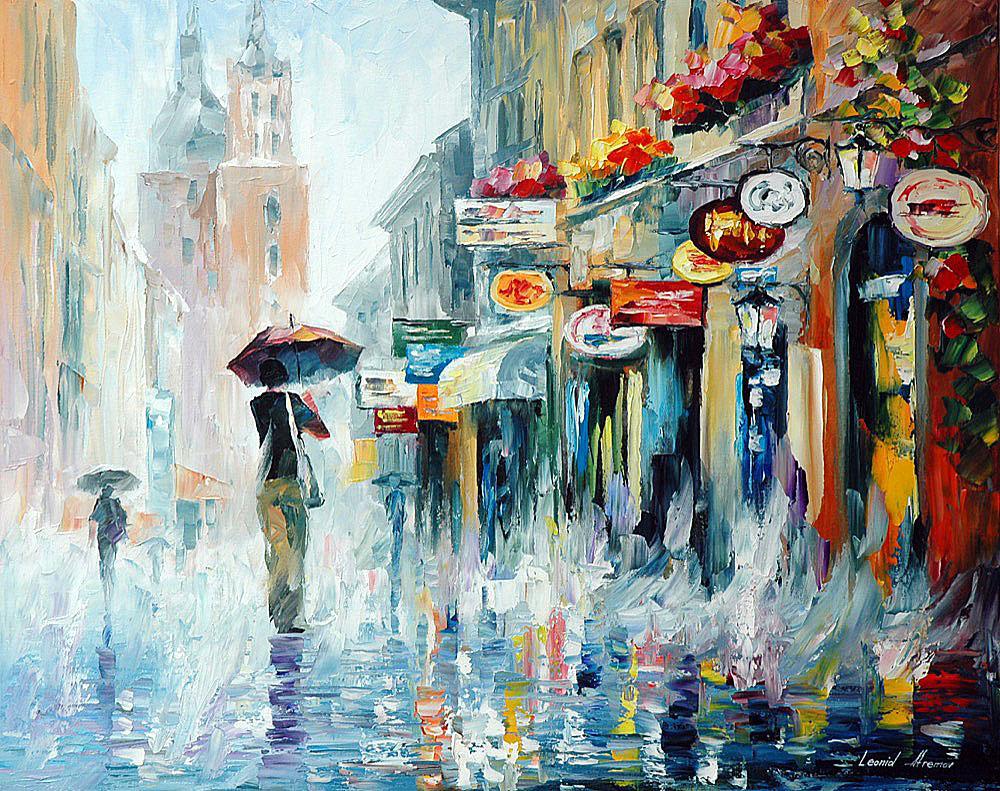 Diamond Painting Stad in de regen - SEOS Shop ®