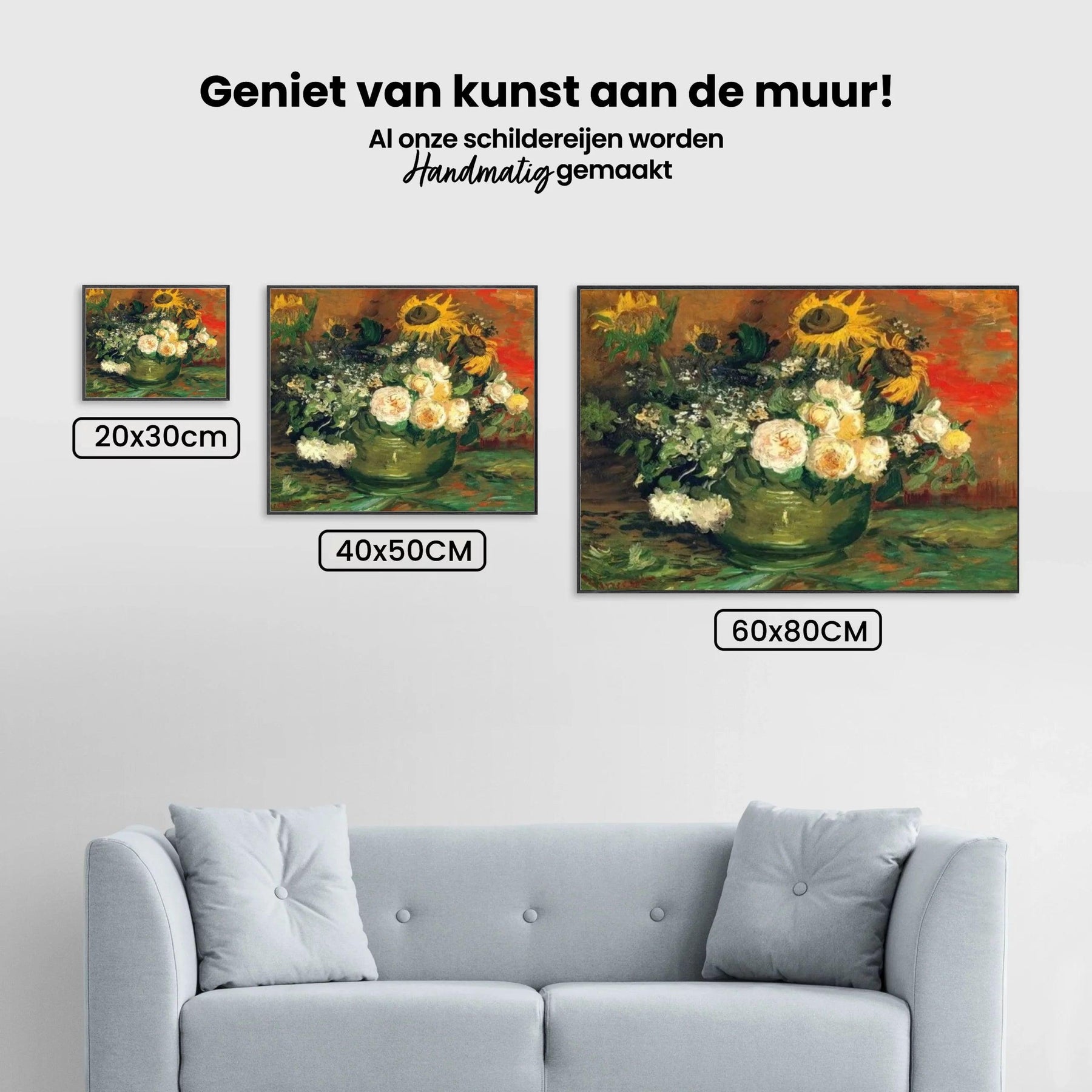 Diamond Painting Stilleven met rozen en zonnebloemen - SEOS Shop ®