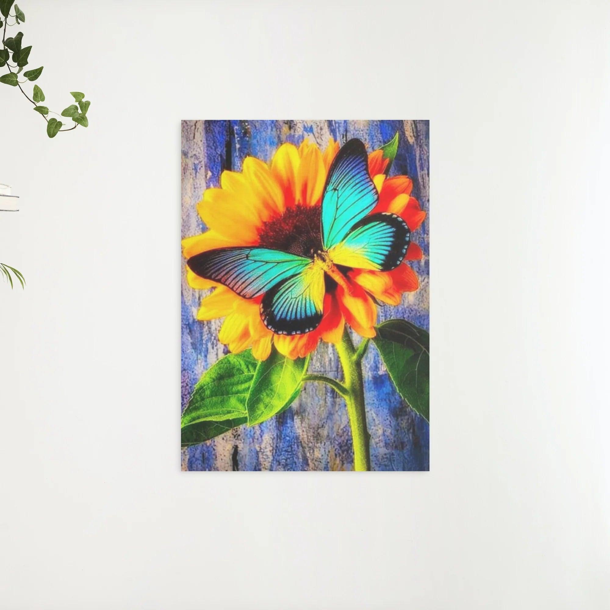 Diamond Painting Vlinder Met Zonnebloem - SEOS Shop ®