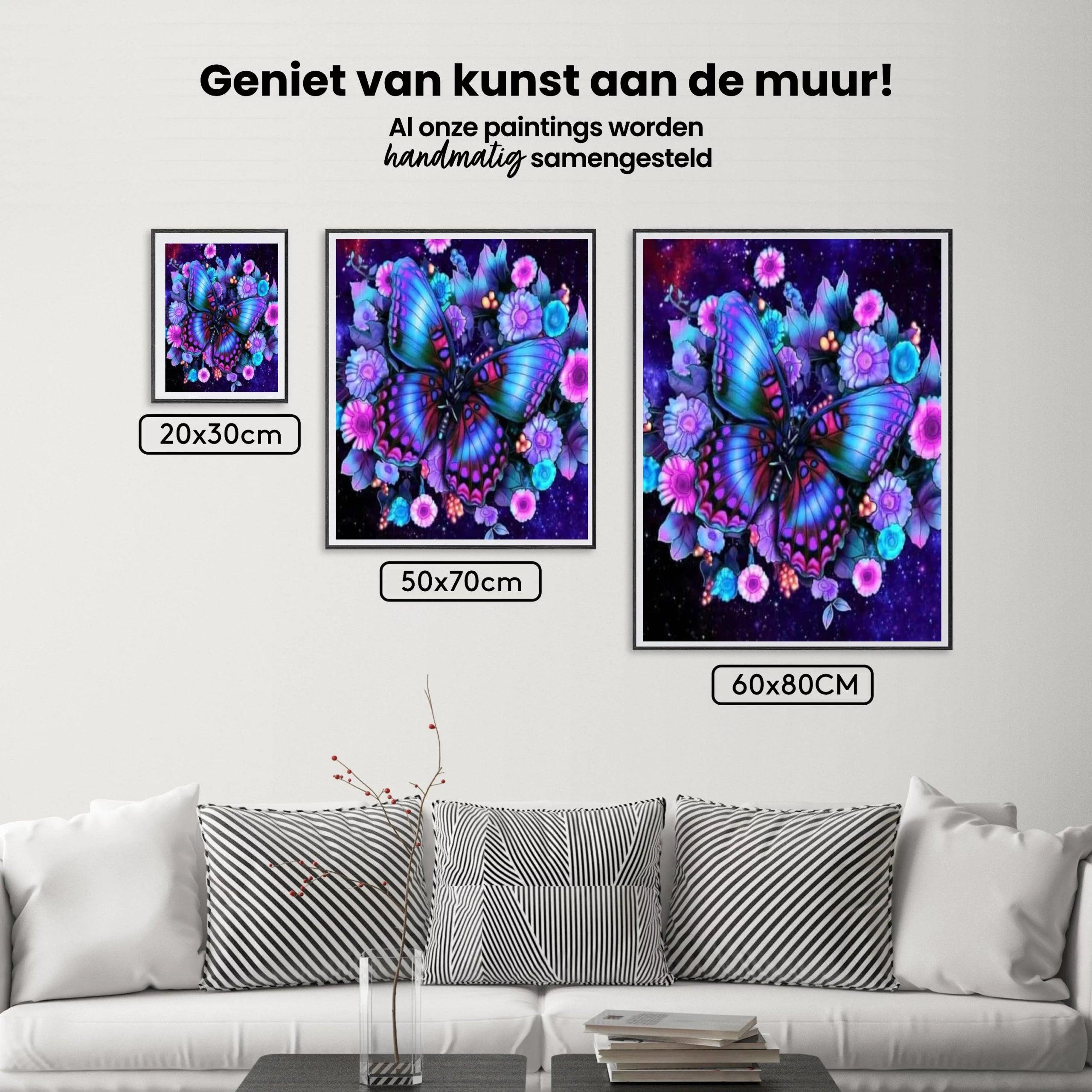 Diamond Painting Vlinder met bloem - SEOS Shop ®