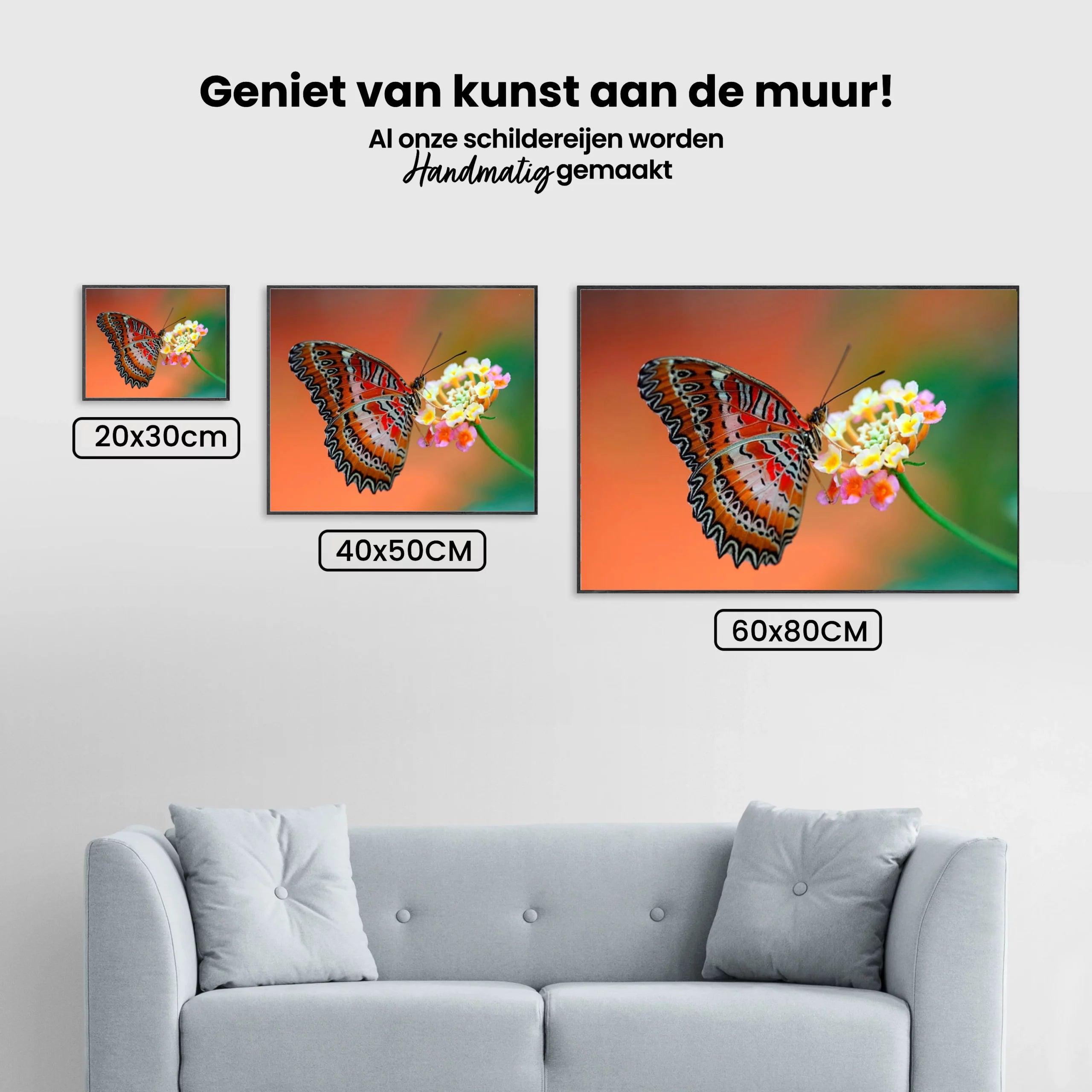 Diamond Painting Vlinder op bloem - SEOS Shop ®