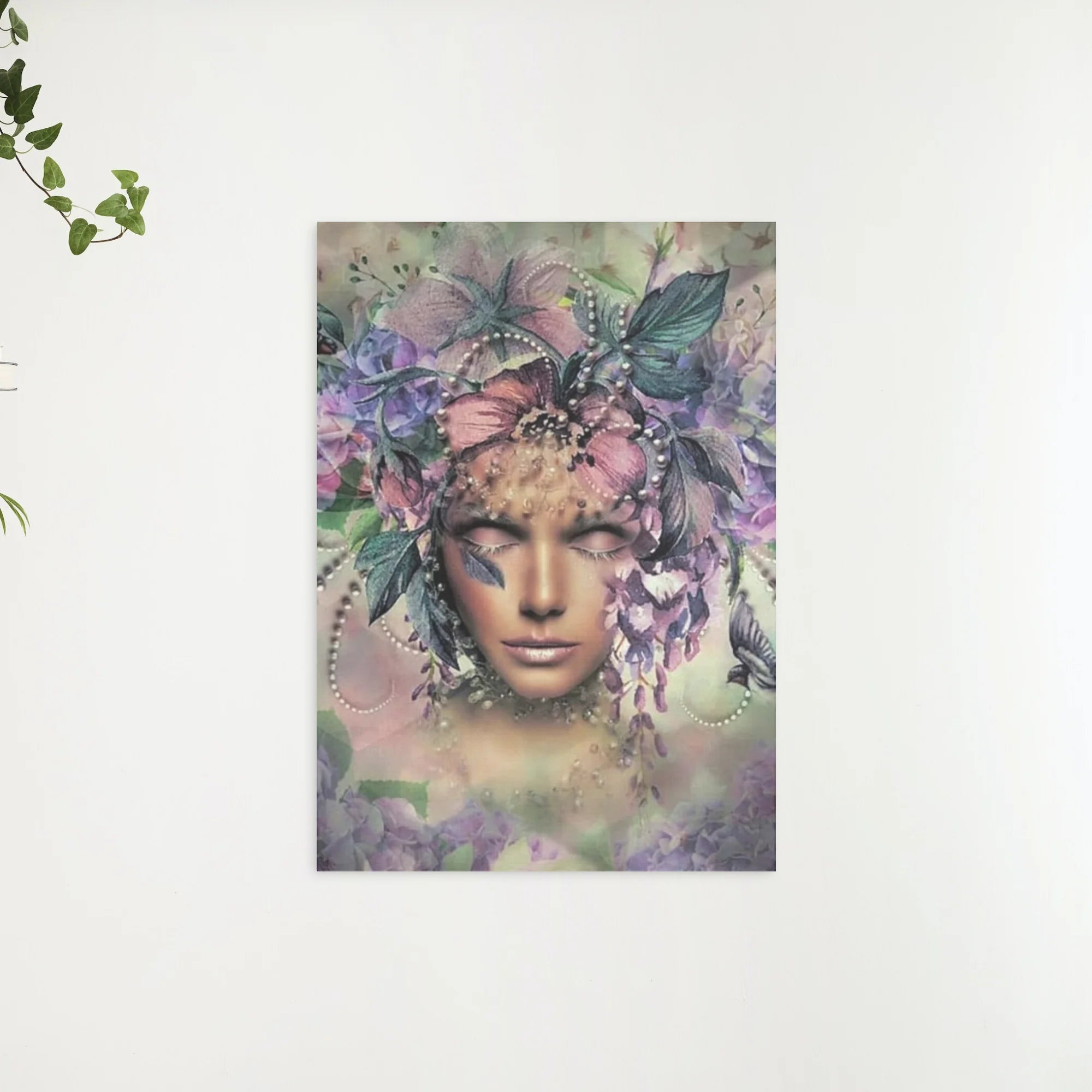 Diamond Painting Vrouwen met bloem en vogel - SEOS Shop ®