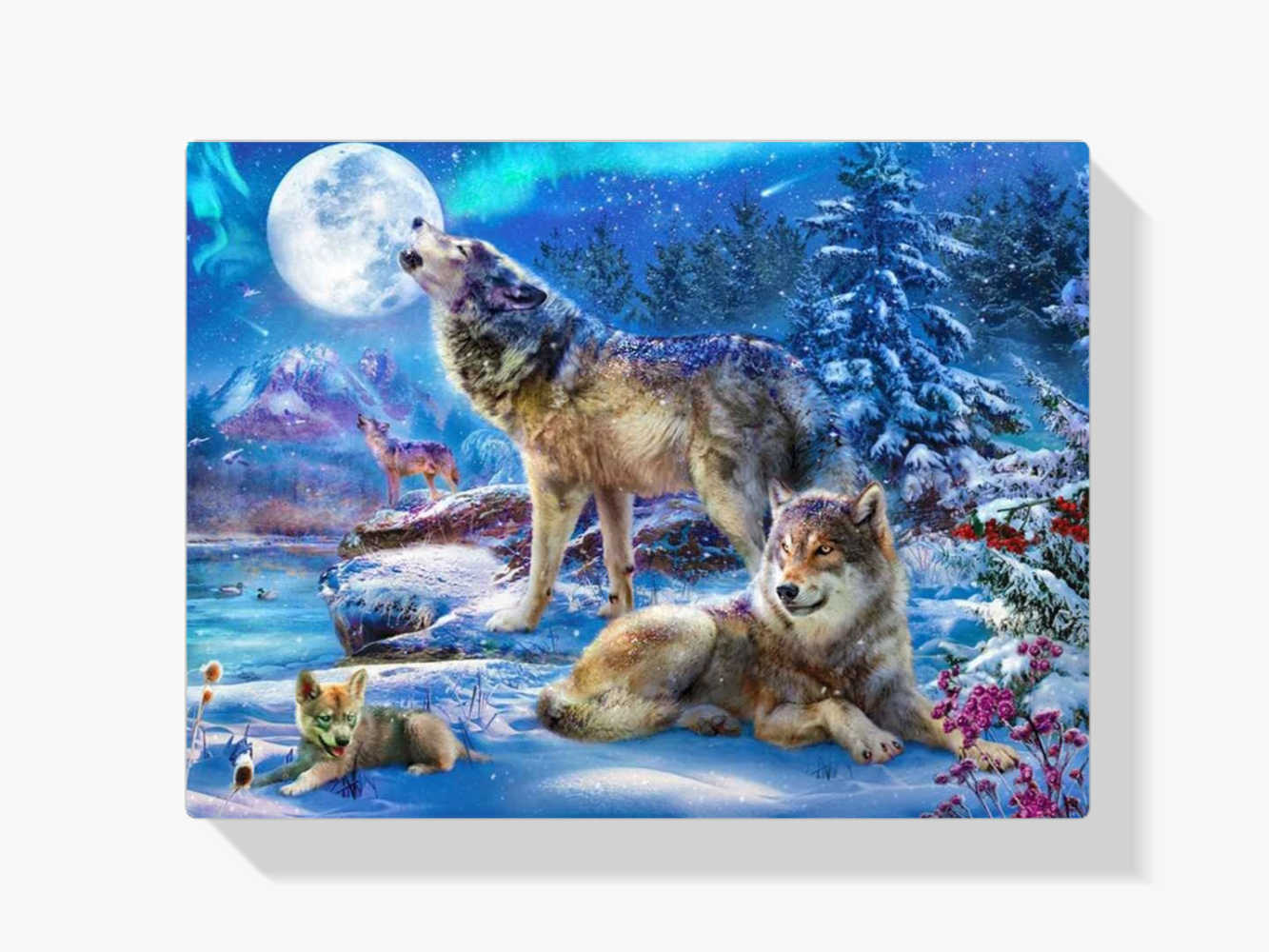 Diamond Painting Winterwolf en gehuil - SEOS Shop ®