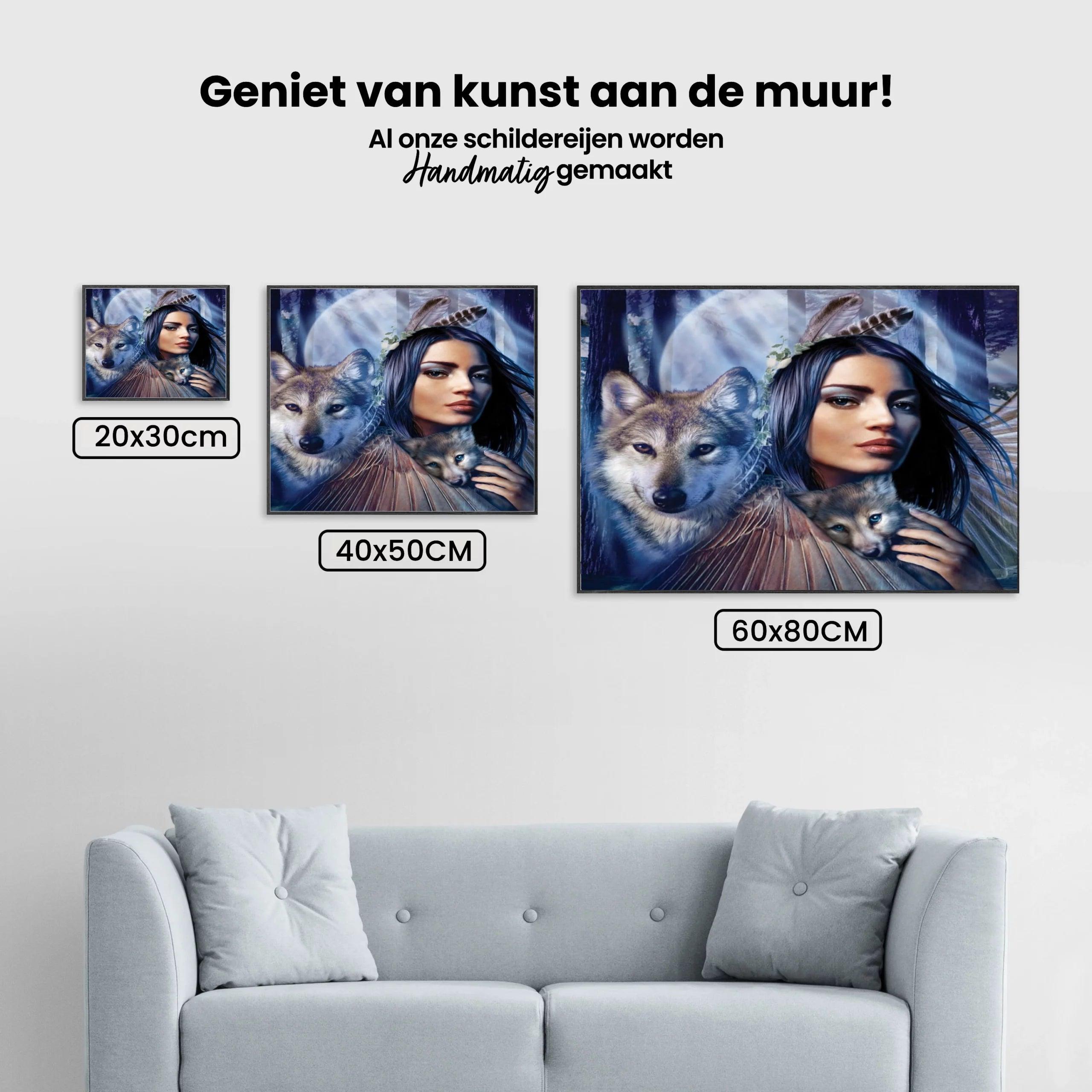 Diamond Painting Wolven Welpje - SEOS Shop®