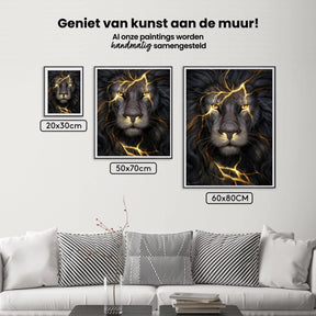 Diamond Painting Zwarte Leeuw Verlichting - SEOS Shop ®