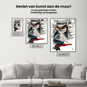 Diamond Painting Zwarte en witte uil - SEOS Shop ®