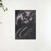 Diamond Painting Zwarte kat en gele ogen - SEOS Shop ®