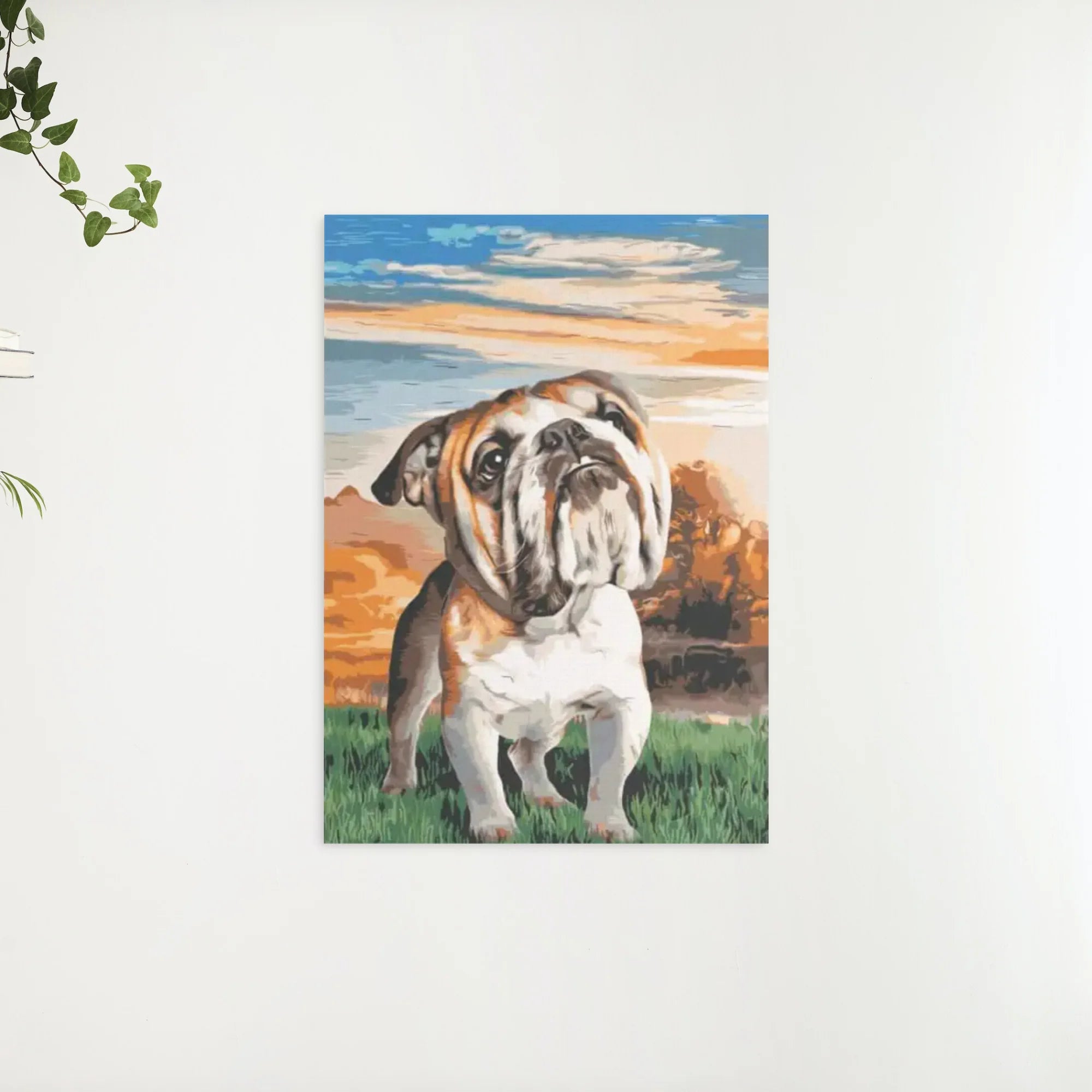 Diamond Painting - Engelse Bulldog in de tuin  - SEOS®