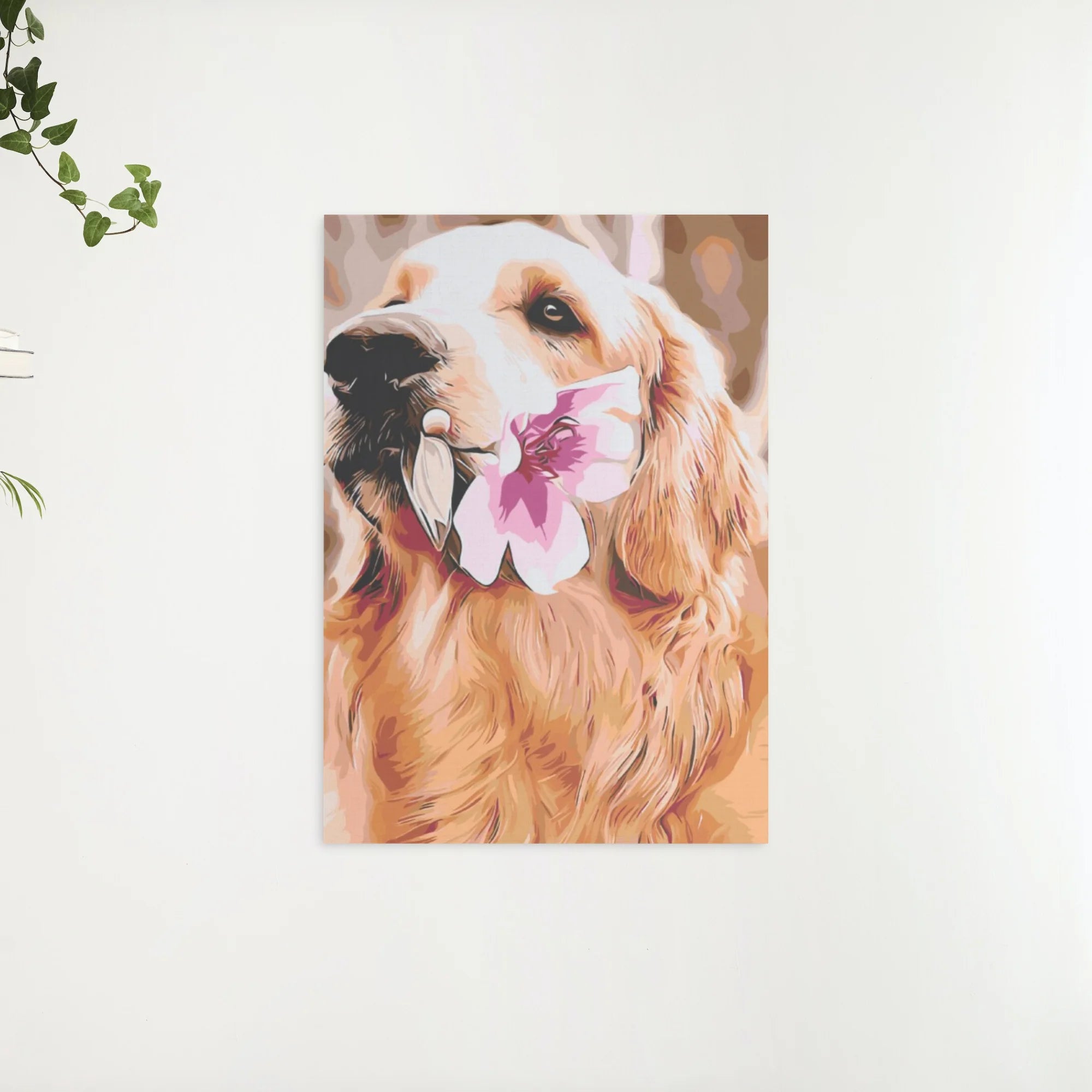 Diamond Painting - Labrador met bloem  - SEOS®