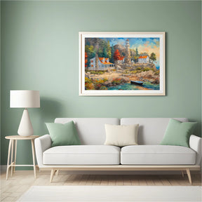 Diamond Painting -  Huis aan een oever - SEOS Shop ®