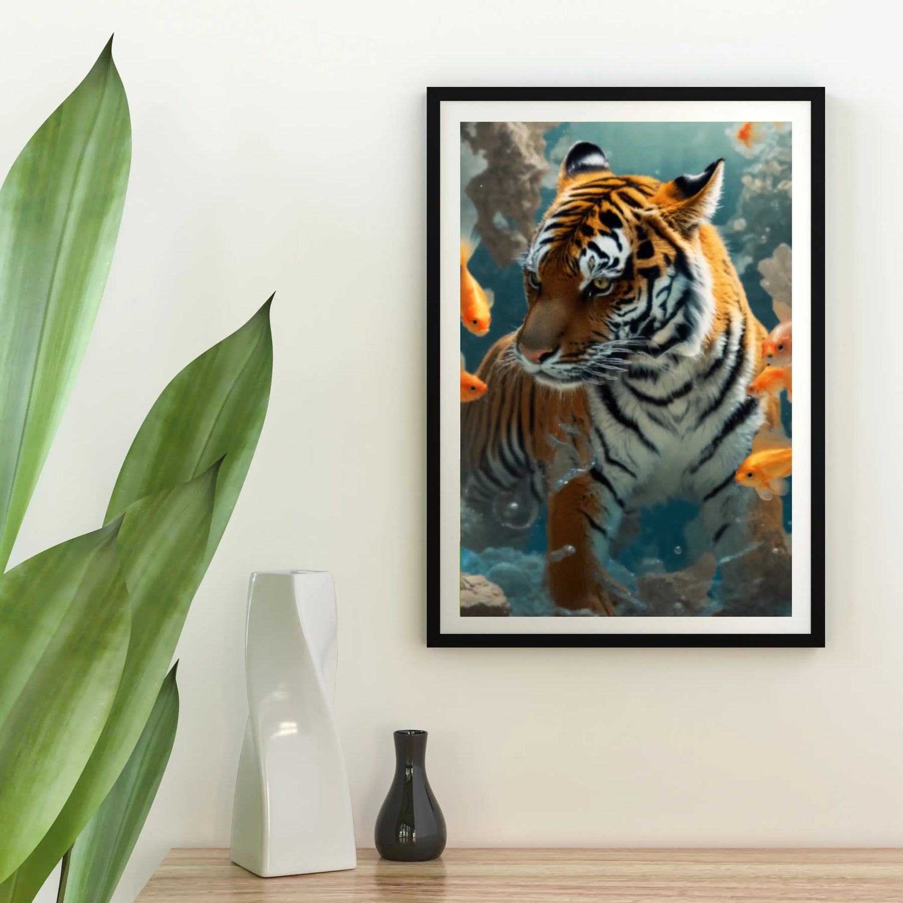 Diamond Painting -  Tijger en Goudvis - SEOS Shop ®