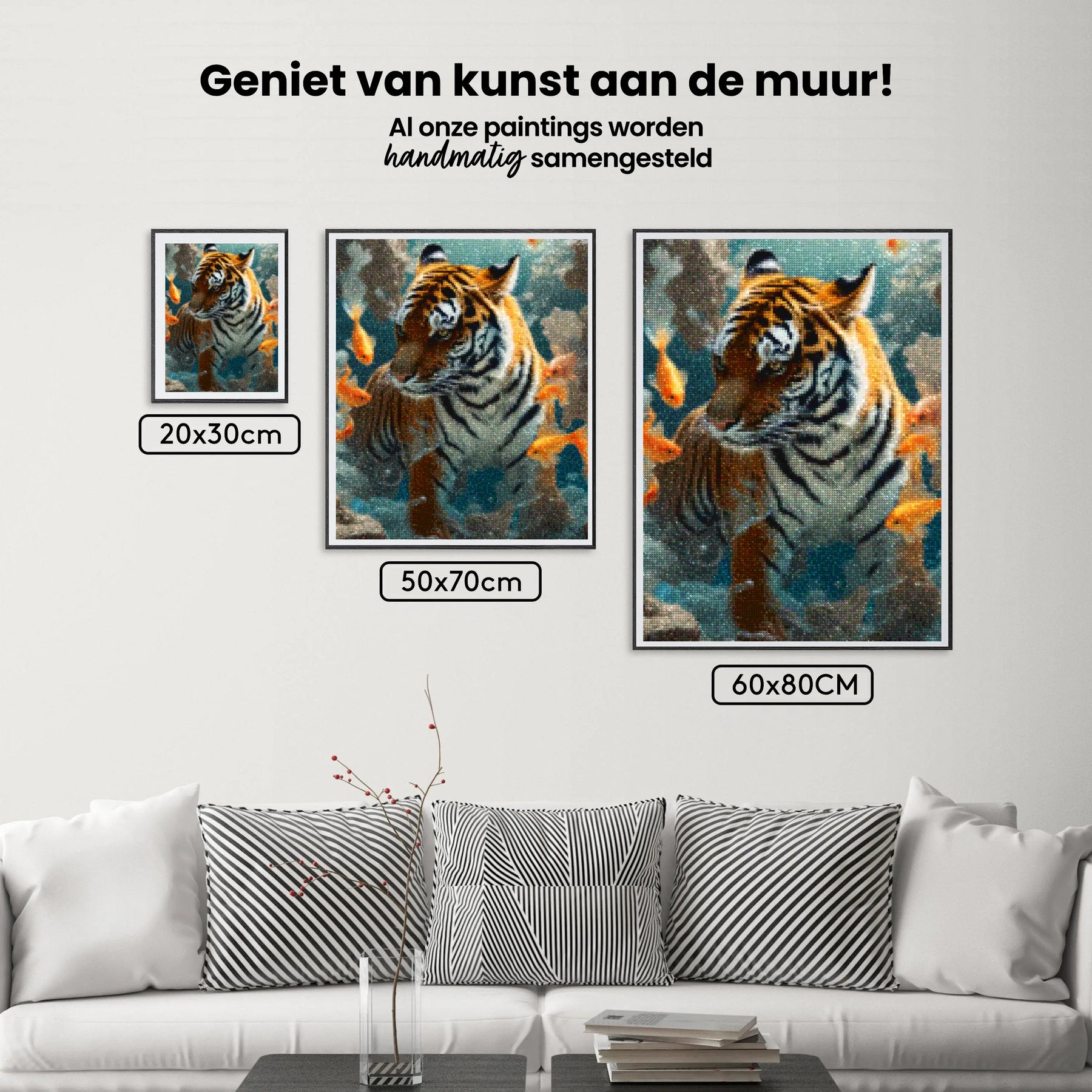 Diamond Painting -  Tijger en Goudvis - SEOS Shop ®