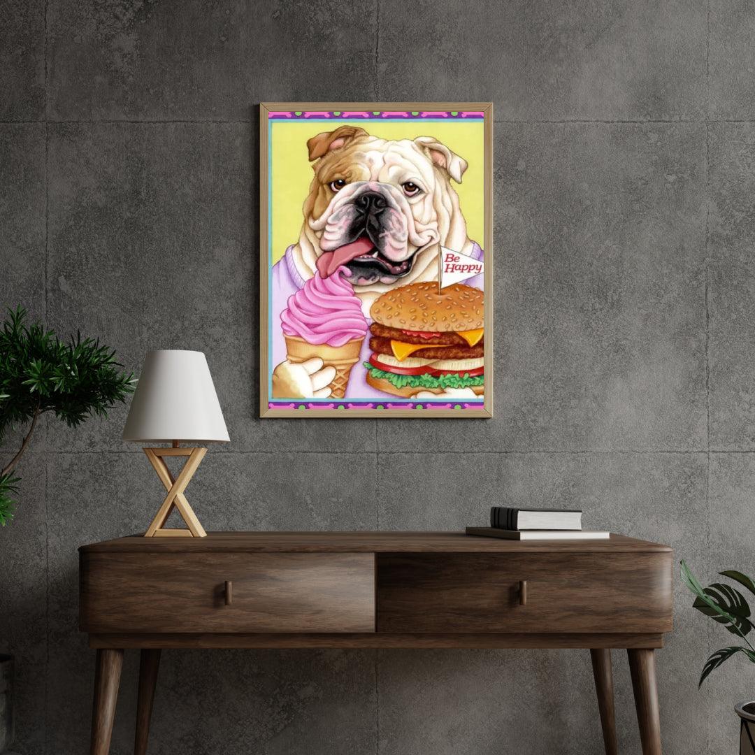 Diamond Painting - Bulldog Hamburger