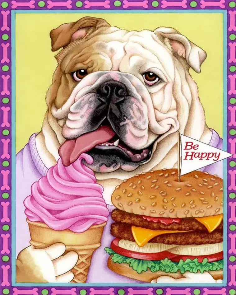 Diamond Painting - Bulldog Hamburger